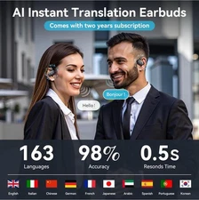 AI earbuds with 163 languages, real-time voice translation, 3-in-1 design. NEW