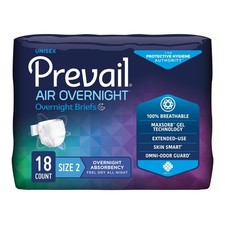 Prevail Incontinence Brief Overnight NGX-013 Overnight 18 Ct