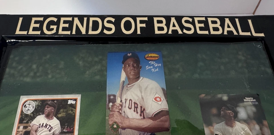 Placa hecha a mano Willie Mays 1/1 - Arte de pared de resina gigante con tarjetas - Say Hey Kid Foto 4 de 4