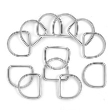 1.5 inch Metal D-Ring, Heavy Duty Stainless Steel Welded Dee Rings for Straps