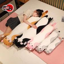 Cute Long Cat Plush Pillow Soft Toy Stuffed Animal Cushion Gift for Kids & Home