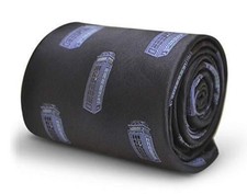 Frederick Thomas navy tie with blue traditional phonebox design London