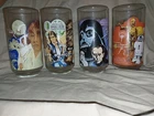 Star Wars 1977 Vintage Burger King Coca Cola Drinking Glasses Set of 4 Unused VG