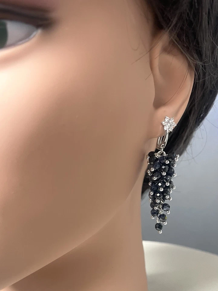 Ohrringe Aus Facettierten Natur Saphiren - Bild 3 von 4