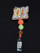 Retractable ID Holder Badge Reel With Charm