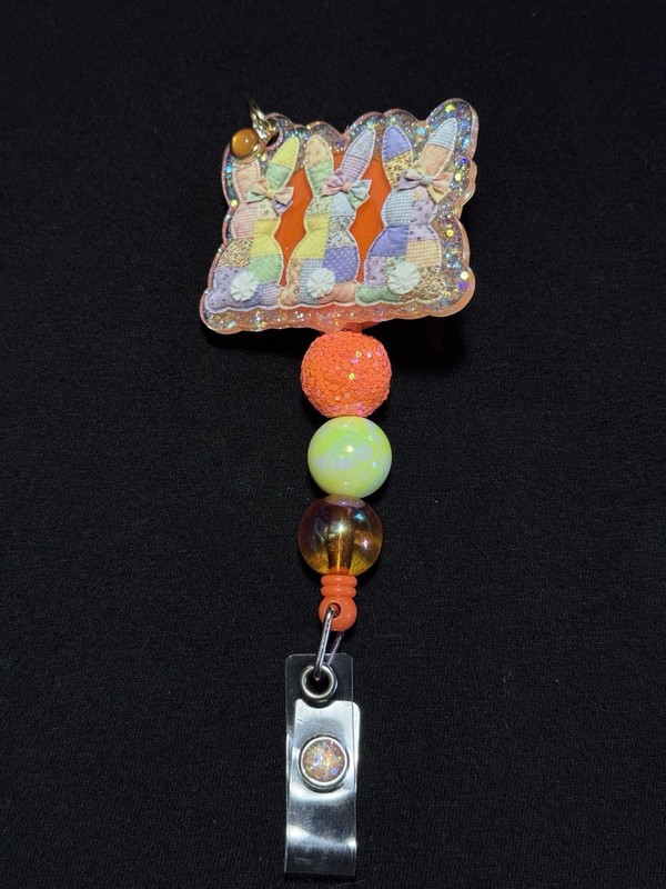 Retractable ID Holder Badge Reel With Charm