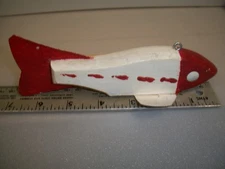 Vintage Fish Spearing Decoy Folk Art ICE WOOD Fishing Lure MINNESOTA DARKHOUSE