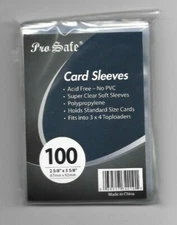 100 SOFT SLEEVES CARD HOLDERS TRADING CARD CRYSTAL CLEAR FREE SHIPPING