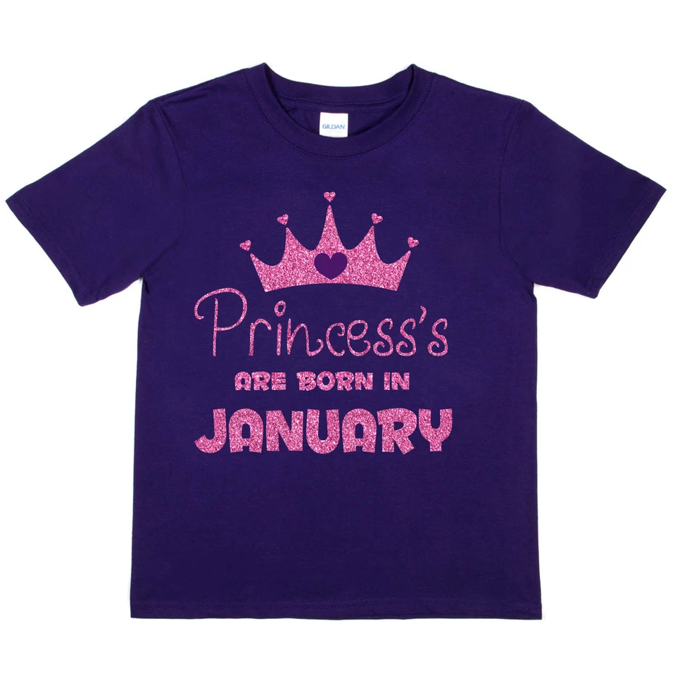 SG GILDAN FRUIT Geburtstag Mädchen T-Shirt Prinzessin im Januar geboren lustig Geburtstagsgeschenk Geschenk