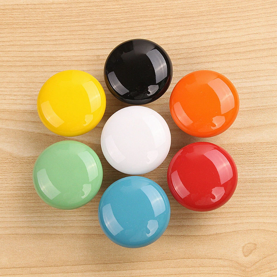 5x Round Ceramic Design Drawer Cabinet Knob Drawer Pull Kitchen Door Handle - Image 3 of 4