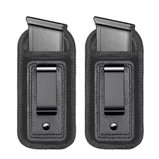 2-Pack Universal Magazine IWB Concealed Carry Holster, Single Double Stack Ma...