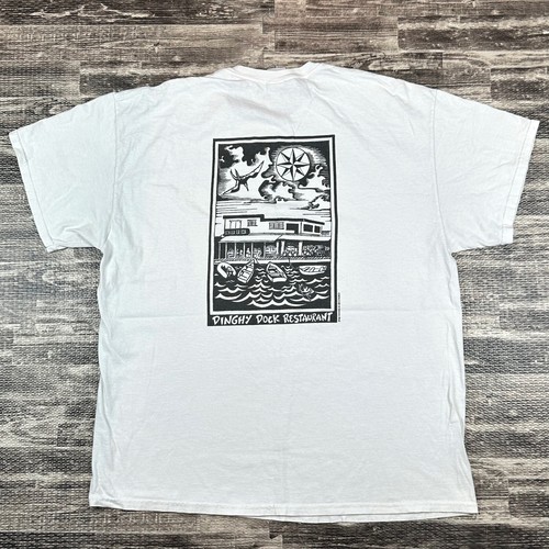Dinghy Dock Bar & Grill Restaurant Men's Sz XL Tee Short Sleeve Graphic T Shirt - Picture 2 of 7