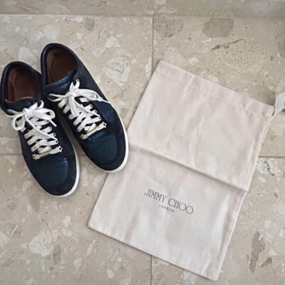 Jimmy Choo Sneakers Shoes Navy Suede Size 39 US About9 For