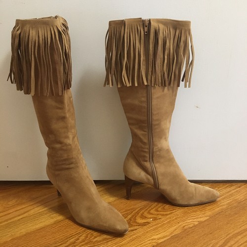 Amanda Smith Christie Flecos De Cuero Botas Altas Para Mujer Talla 6 | eBay