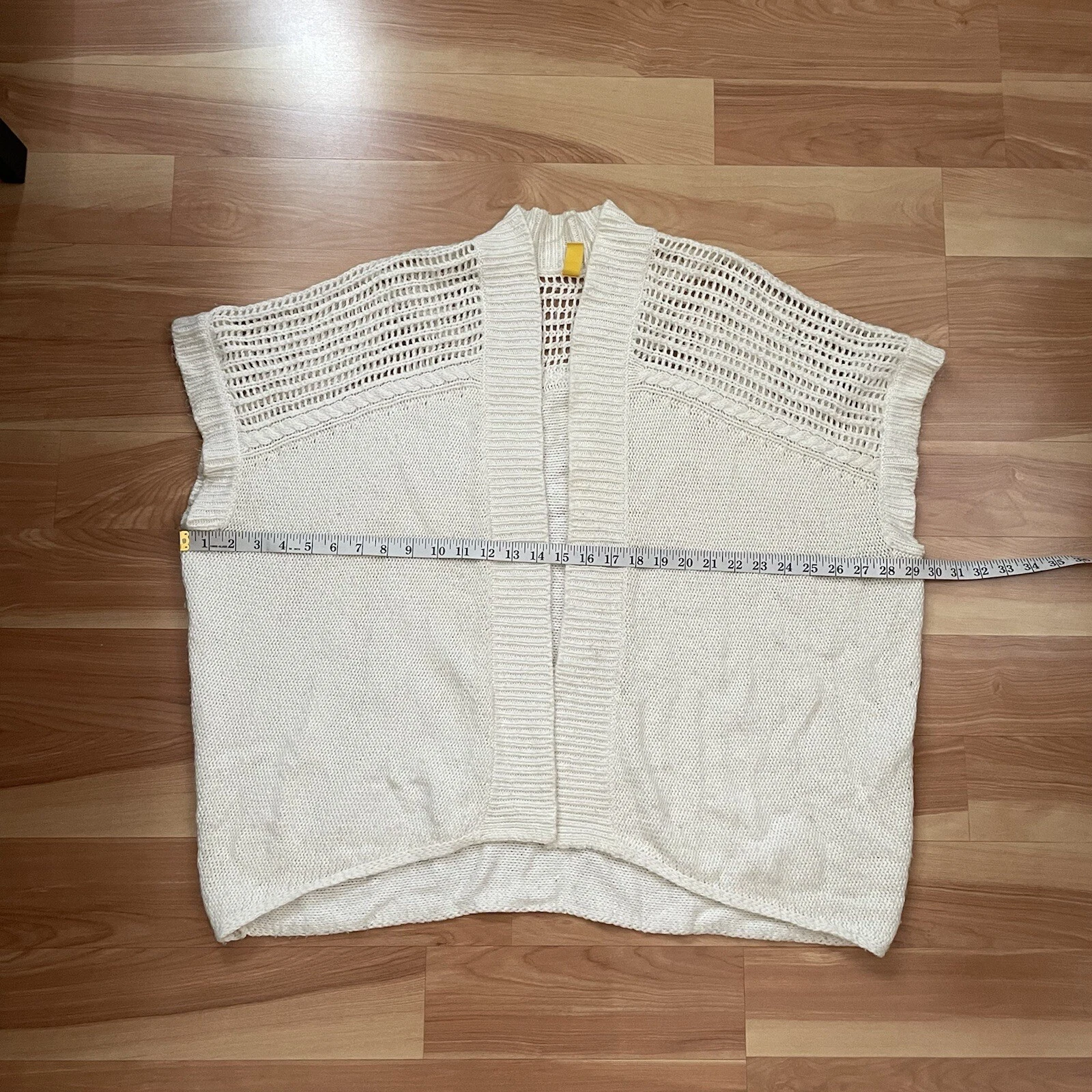 lole bohemian crochet cable open knit with belt sweater
