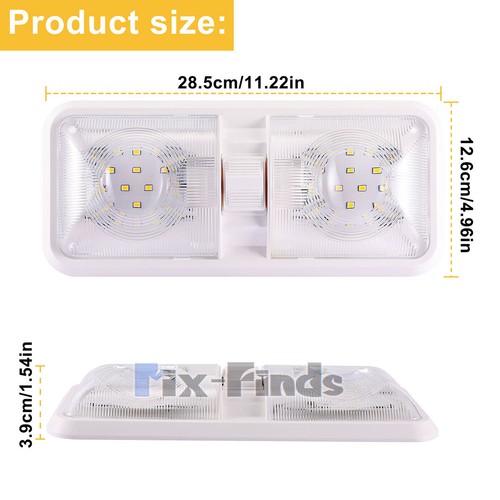 12V Led RV Ceiling Dome Light LED Interior Lighting Car Trailer Camper Motorhome - Picture 12 of 17
