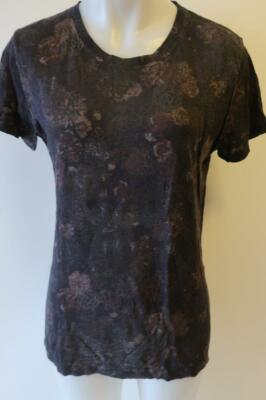 WOMENS IRO SKALAT BLACK BROWN LINEN TOP XS *
