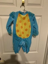 Lil Monster Blue Costume Infant Baby Size Small 6-12 Months Suit And Headpiece
