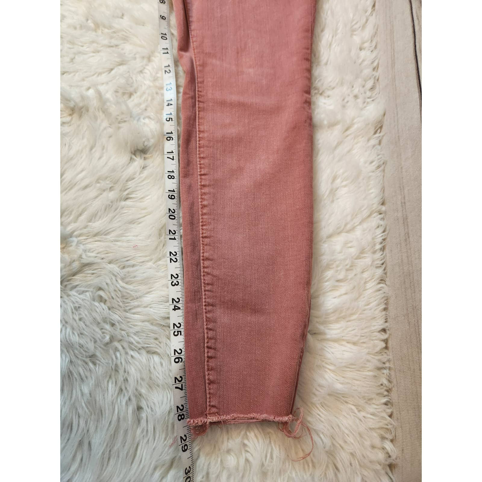 Universal Thread Womens Pink Solid Stretch Raw He… - image 8