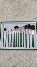 12pc Make Up Brush Set In Green With Box Brand New