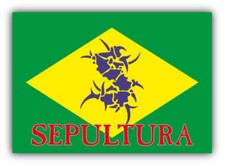 Sepultura Music Car Bumper Sticker Decal - 3'' or 5''