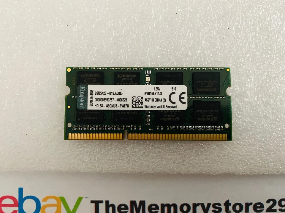 8GB 16GB 32GB 1600MHz DDR3L Memory Modules RAM 204 Pin SODIMM 204 Pin Lot - Image 3 of 4