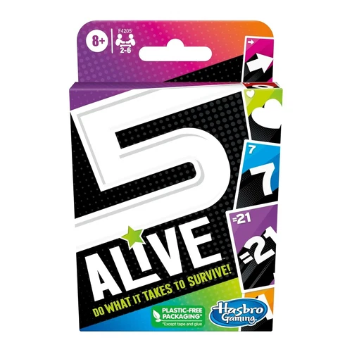 Hasbro Gaming 5 Alive Card Game Fast-Paced Kids Game Fun Family Game 2-6 Players