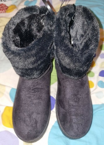 Primark Negro Sin Cordones Botas De Invierno * Talla 4/37 BNWT | eBay