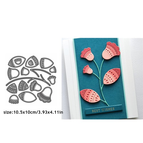 Flowers Cupcakes Barrow Metal Cutting Dies Scrapbooking Die Cuts Stencils Card - Picture 19 of 21