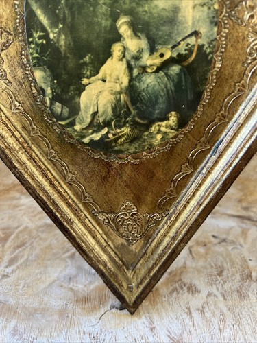 G. Vanghi Florence Kite Shaped Gold Gilt Mother& Child Made in Italy 13" VTG - Picture 3 of 11