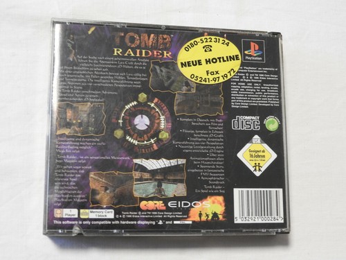 Playstation 1 - Tomb Raider Lara Croft - 1 Player Game 1996 ab 16 (8) - Imagen 4 de 5