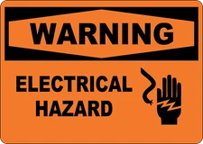 OSHA WARNING: ELECTRICAL HAZARD| Laminated Vinyl Decal Sticker Label