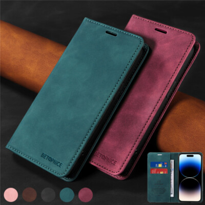 For iPhone 17 16 16e 15 14 13 12 Pro Max 8 7 Plus Case Leather Wallet Flip Cover