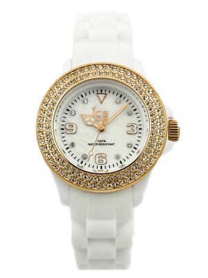 Ice Watch ST.WE.S.S.09 Women s Sparkling Stone PC Collection WhiteSilicone Watch