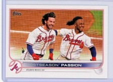 2022 Topps Series Two #342 Atlanta Braves Postseason Passion Checklist - MINT