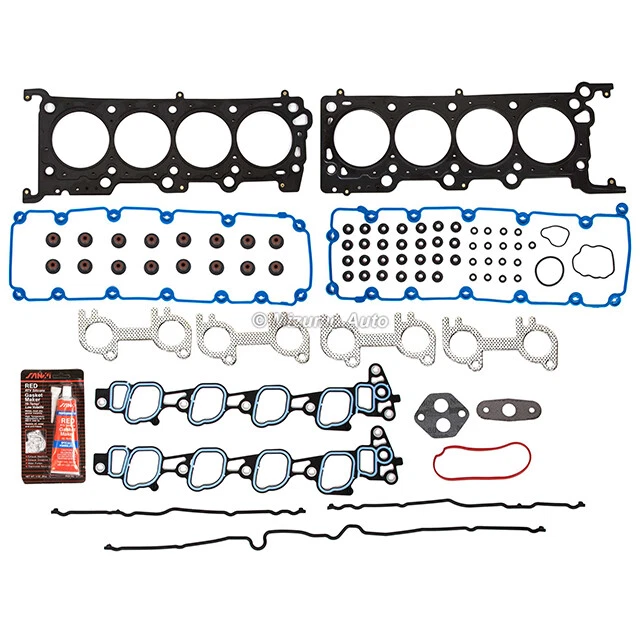 Full Gasket Set Bearings Rings Fit Ford E150 E250 E350 E450 Super Duty 5.4 SOHC - Image 3 of 4