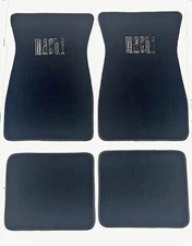 NEW 1969 - 1973 Mustang Mach 1 Black Floor mats W/ Logo Set of 4 Carpet