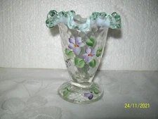 Fenton Opalescent Trumpet Vase