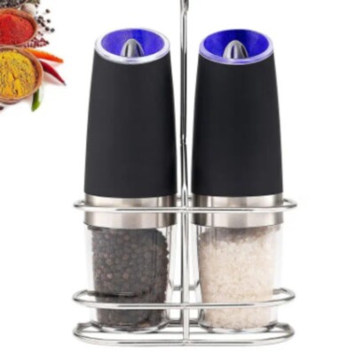 2pcs Gravity Electric Pepper And Salt Grinder Set, Adjustable Coarseness,...