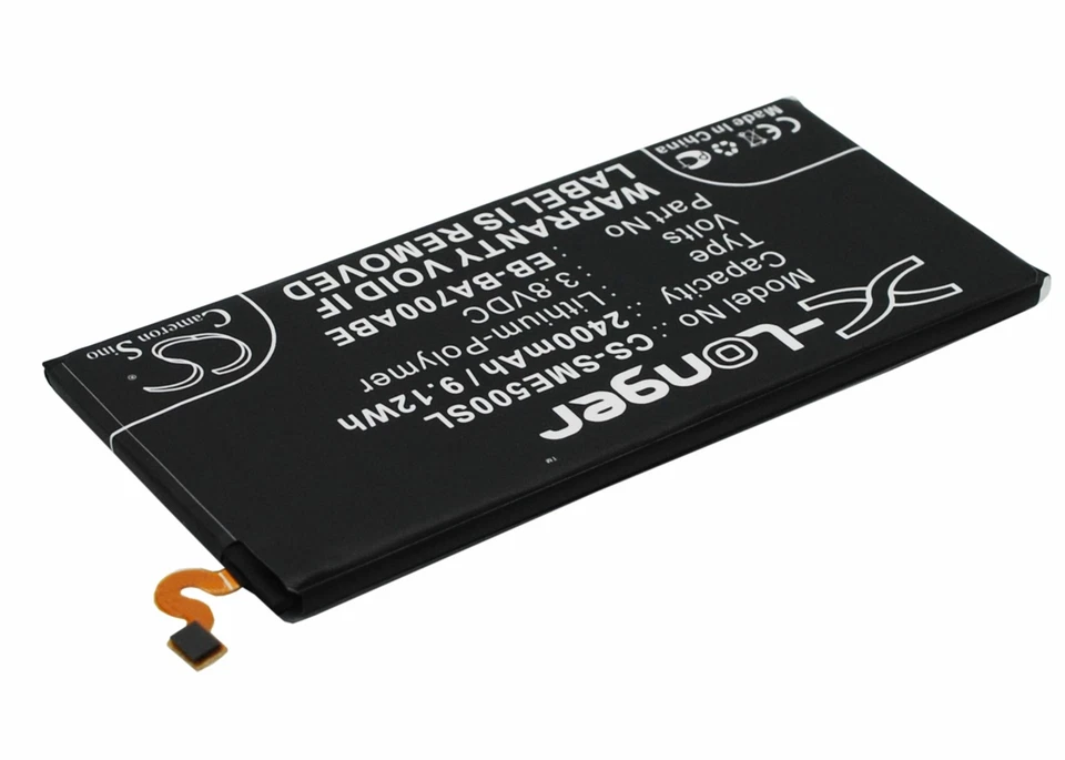 Batería de polímero de litio para Samsung Galaxy E5 Duos 4G SM-E500D SM-E500F 3.8V 2400mAh Foto 3 de 4