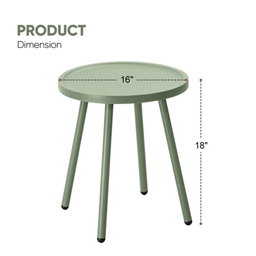 Werph End Table Living Room Side Table, Round Accent Table Small Side Table - Picture 9 of 23