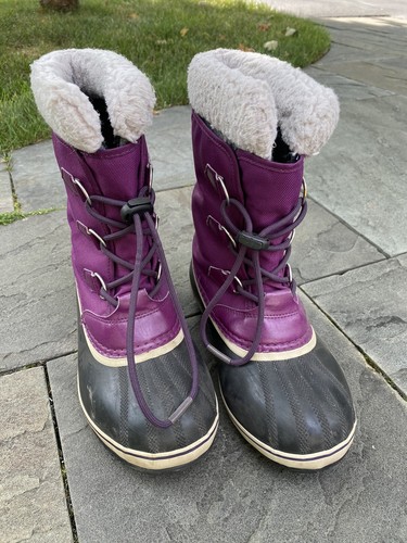 Sorel Boots Sz 6 Girls/ Ladies Yoot Pac Nylon Snow Boots Waterproof Insulated - Picture 2 of 9