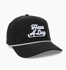 NEW Breezy Golf "Have A Day" Rope Black Snapback Golf Hat/Cap