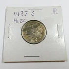 1937 S Hobo Nickel Clown Signed 'R' Buffalo Nickel 5c US Coin #54728C