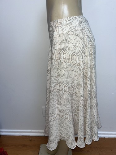 Ann Taylor animal print skirt set sheer satin trim size M classy and chic - Picture 11 of 13