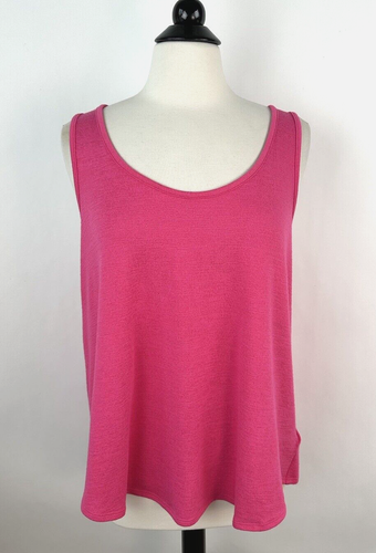 NWT GAP Softspun Twist Back Tank XXL Fuchsia Relaxed Sleeveless Scoop Neck Top - Picture 3 of 11