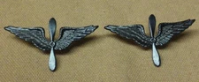 WWI US Army Officer Army Air Service Pilot Insignia Pins, Later style One Pair
