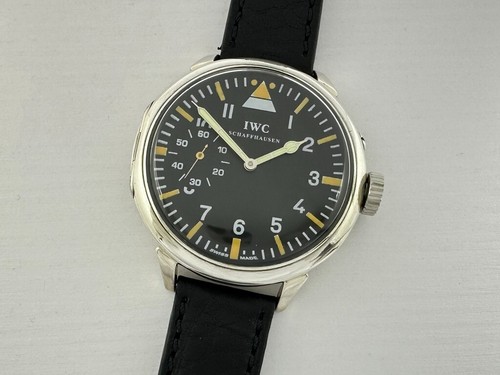 IWC Laco Aviator Luftwaffe Pilot WWII Vintage Swiss Silver Men Watch Chronometer