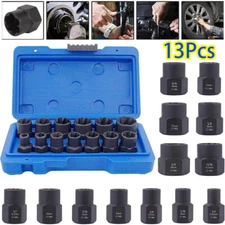 13PCS Impact Bolt Extractor Set Nut Remover Set Stripped Extraction Socket Tool