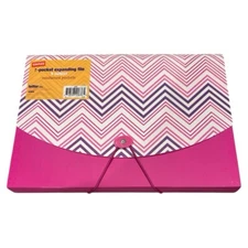 Staples | 7-Pocket Expanding File *Letter Size *6 Subjects *Chevron Design *NEW